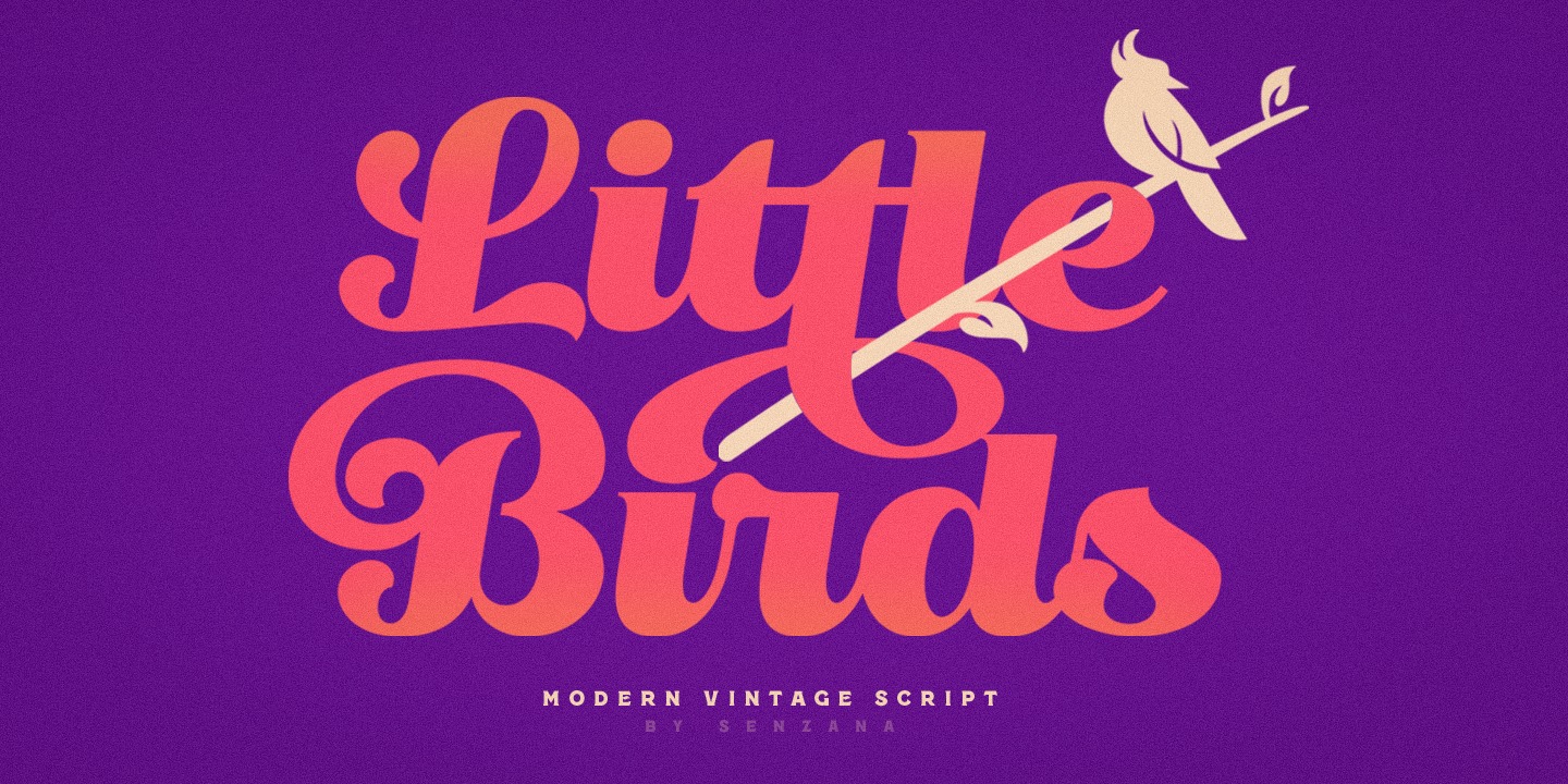 Little Birds Script Font preview